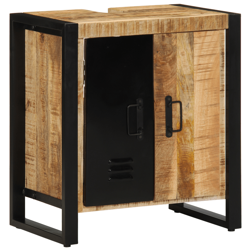 Casa si Gradina - Mobilier - Seturi de mobilier - Seturi baie - Set de mobilier pentru baie 2 pcs Maro Lemn de mango brut - Infinity.ro