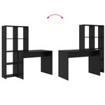 Casa si Gradina - Mobilier - Mese si birouri - Birouri - Birou cu raft Stejar negru 138.5 x 55 x 143 cm Lemn compozit - Infinity.ro