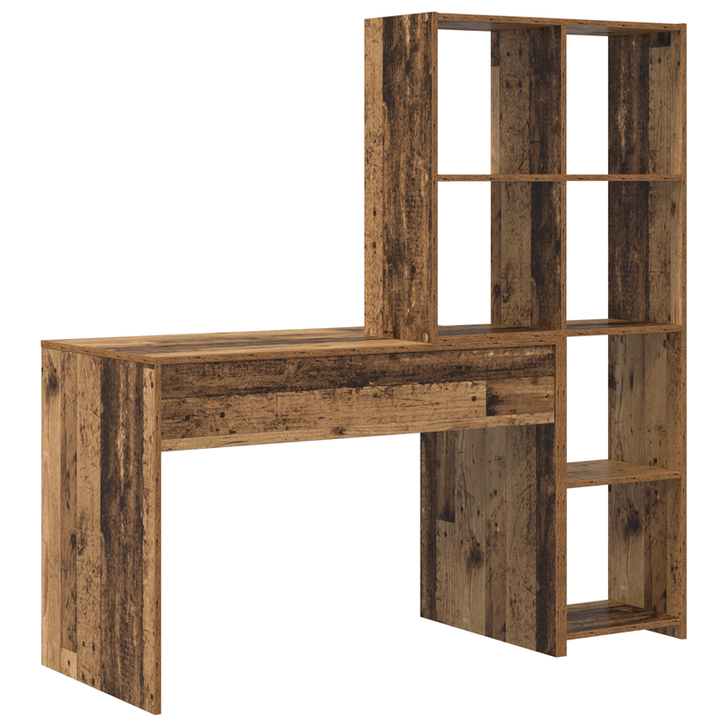 Casa si Gradina - Mobilier - Mese si birouri - Birouri - Birou cu raft Lemn vechi 138.5 x 55 x 143 cm Lemn compozit - Infinity.ro