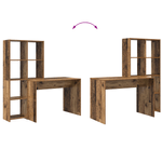 Casa si Gradina - Mobilier - Mese si birouri - Birouri - Birou cu raft Lemn vechi 138.5 x 55 x 143 cm Lemn compozit - Infinity.ro