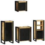 Casa si Gradina - Mobilier - Seturi de mobilier - Seturi baie - Set de mobilier pentru baie 4 pcs Maro Lemn de mango solid - Infinity.ro
