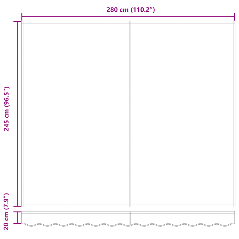 Casa si Gradina - Gradina si terasa - Umbrele si pavilioane - Pavilioane - Cortina Retractabila Multicolor 300 x 250 cm Tesatura - Infinity.ro