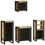 Casa si Gradina - Mobilier - Seturi de mobilier - Seturi baie - Set de mobilier pentru baie 4 pcs Maro Lemn de mango solid - Infinity.ro