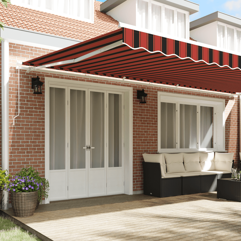 Casa si Gradina - Gradina si terasa - Umbrele si pavilioane - Pavilioane - Cortina Retractabila Portocalie si maro 600 x 300 cm tesatura - Infinity.ro