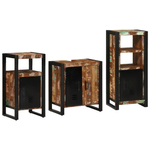 Casa si Gradina - Mobilier - Seturi de mobilier - Seturi baie - Set de mobilier pentru baie cu raft 3 pcs Lemn recuperat solid - Infinity.ro