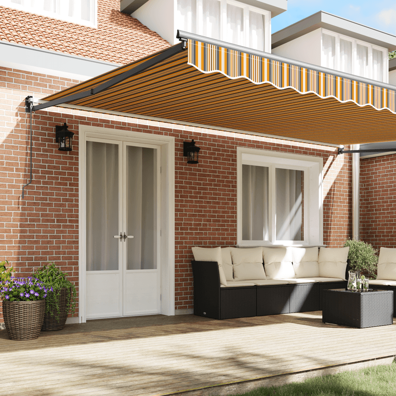 Casa si Gradina - Gradina si terasa - Umbrele si pavilioane - Pavilioane - Cortina Retractabila Manual Multicolor 500x300 cm Tesatura - Infinity.ro