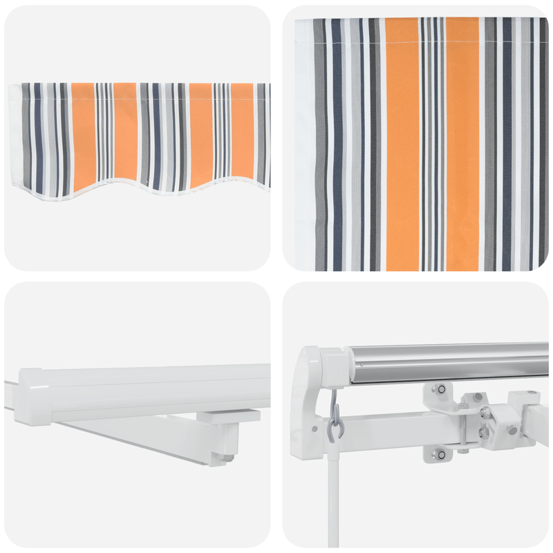 Casa si Gradina - Gradina si terasa - Umbrele si pavilioane - Pavilioane - Cortina Retractabila with Multicolor 300 x 250 cm Tesatura - Infinity.ro