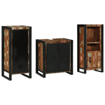 Casa si Gradina - Mobilier - Seturi de mobilier - Seturi baie - Set de mobilier pentru baie cu raft 3 pcs Lemn recuperat solid - Infinity.ro