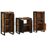 Casa si Gradina - Mobilier - Seturi de mobilier - Seturi baie - Set de mobilier pentru baie cu raft 3 pcs Lemn recuperat solid - Infinity.ro