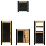 Casa si Gradina - Mobilier - Seturi de mobilier - Seturi baie - Set de mobilier pentru baie 4 pcs Maro Lemn de mango solid - Infinity.ro