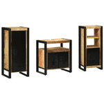 Casa si Gradina - Mobilier - Seturi de mobilier - Seturi baie - Set de mobilier pentru baie 3 pcs Maro Lemn de mango solid - Infinity.ro