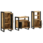 Casa si Gradina - Mobilier - Seturi de mobilier - Seturi baie - Set de mobilier pentru baie 3 pcs Maro Lemn de mango solid - Infinity.ro