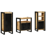Casa si Gradina - Mobilier - Seturi de mobilier - Seturi baie - Set de mobilier pentru baie 3 pcs Maro Lemn de mango solid - Infinity.ro