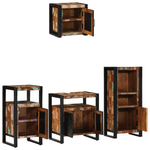 Casa si Gradina - Mobilier - Seturi de mobilier - Seturi baie - Set de mobilier pentru baie cu raft 4 pcs Lemn recuperat solid - Infinity.ro