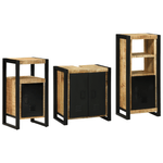Casa si Gradina - Mobilier - Seturi de mobilier - Seturi baie - Set de mobilier pentru baie 3 pcs Maro Lemn de mango solid - Infinity.ro