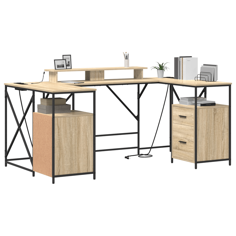 Casa si Gradina - Mobilier - Mese si birouri - Birouri - Birou cu sertar Sonoma oak 182 x 101 x 87.5 cm Lemn compozit - Infinity.ro
