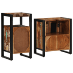 Casa si Gradina - Mobilier - Seturi de mobilier - Seturi baie - Set de mobilier pentru baie 2 pcs Maro Lemn masiv reciclat - Infinity.ro