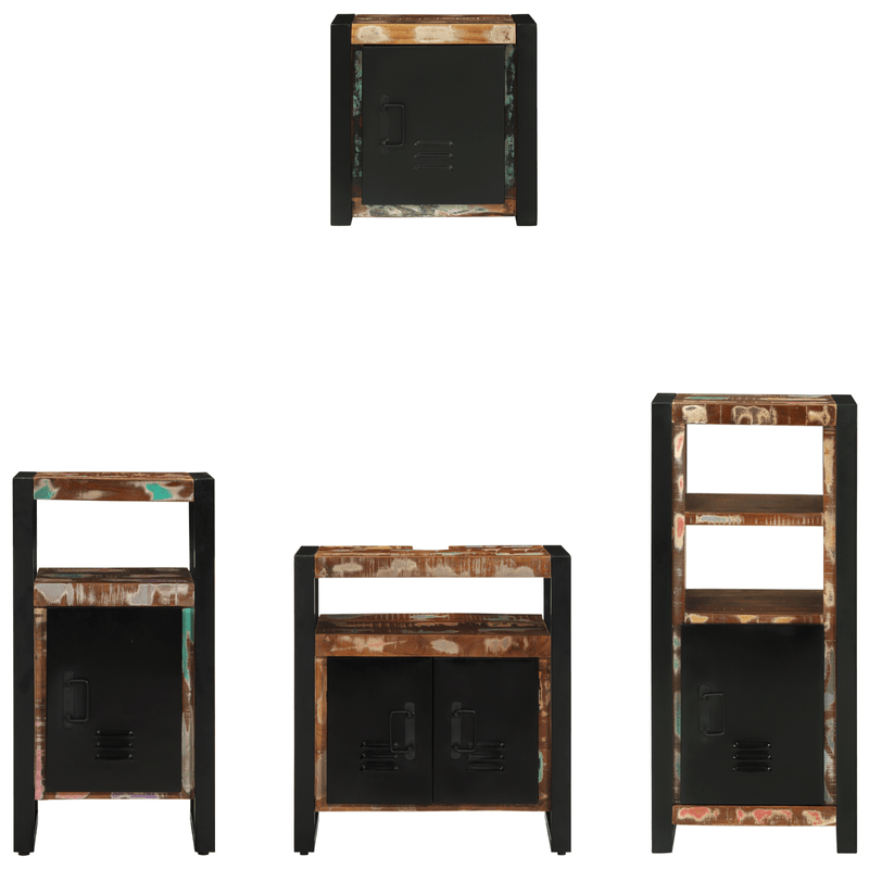 Casa si Gradina - Mobilier - Seturi de mobilier - Seturi baie - Set de mobilier pentru baie cu raft 4 pcs Lemn recuperat solid - Infinity.ro