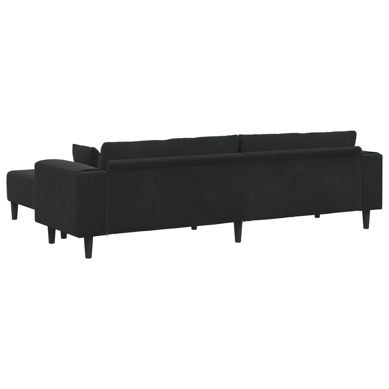 Casa si Gradina - Mobilier - Canapele si coltare - Canapele - Canapea din catifea cu perna cu perna 3 pcs Negru 208 cm Catifea - Infinity.ro
