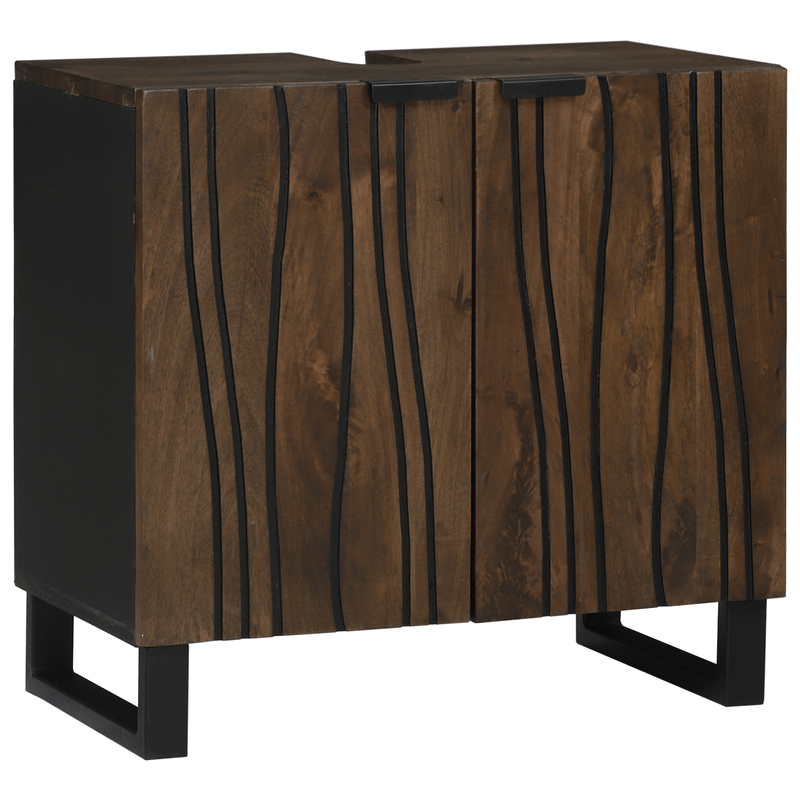 Casa si Gradina - Mobilier - Seturi de mobilier - Seturi baie - Set de mobilier pentru baie 3 pcs Maro Nuc 38 x 33 x 160 cm - Infinity.ro