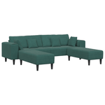 Casa si Gradina - Mobilier - Canapele si coltare - Canapele - Canapea din catifea cu perna cu perna 3 pcs Verde inchis 208 cm Catifea - Infinity.ro