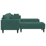 Casa si Gradina - Mobilier - Canapele si coltare - Canapele - Canapea din catifea cu perna cu perna 3 pcs Verde inchis 208 cm Catifea - Infinity.ro