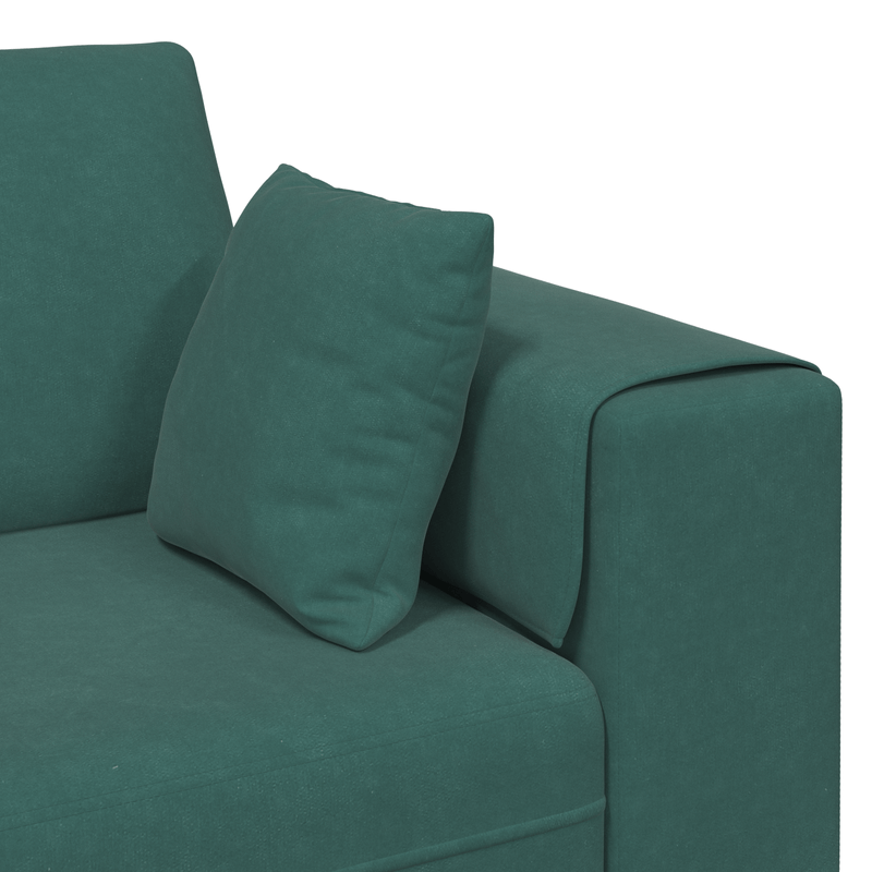 Casa si Gradina - Mobilier - Canapele si coltare - Canapele - Canapea din catifea cu perna cu perna 3 pcs Verde inchis 208 cm Catifea - Infinity.ro