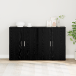 Casa si Gradina - Mobilier - Comode si corpuri - Comode - Bufet cu raft 2 pcs Stejar negru 60 x 31 x 70 cm Lemn compozit - Infinity.ro