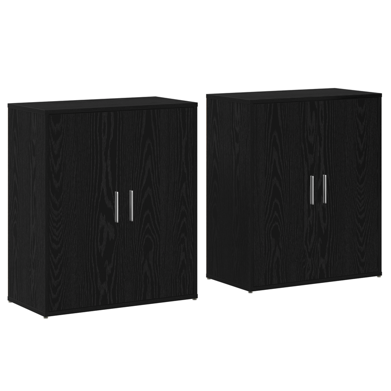 Casa si Gradina - Mobilier - Comode si corpuri - Comode - Bufet cu raft 2 pcs Stejar negru 60 x 31 x 70 cm Lemn compozit - Infinity.ro