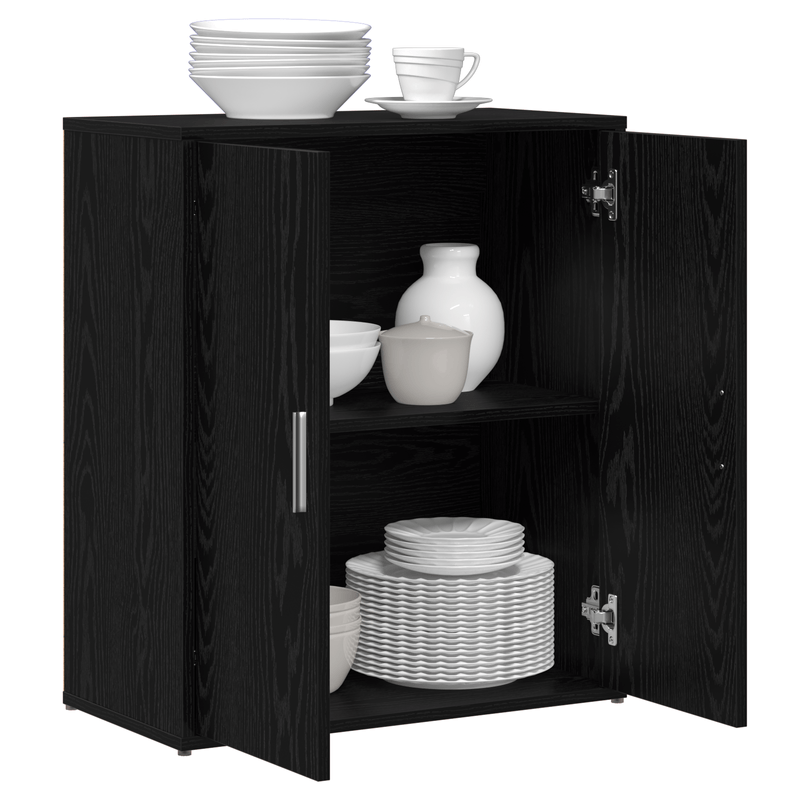 Casa si Gradina - Mobilier - Comode si corpuri - Comode - Bufet cu raft 2 pcs Stejar negru 60 x 31 x 70 cm Lemn compozit - Infinity.ro