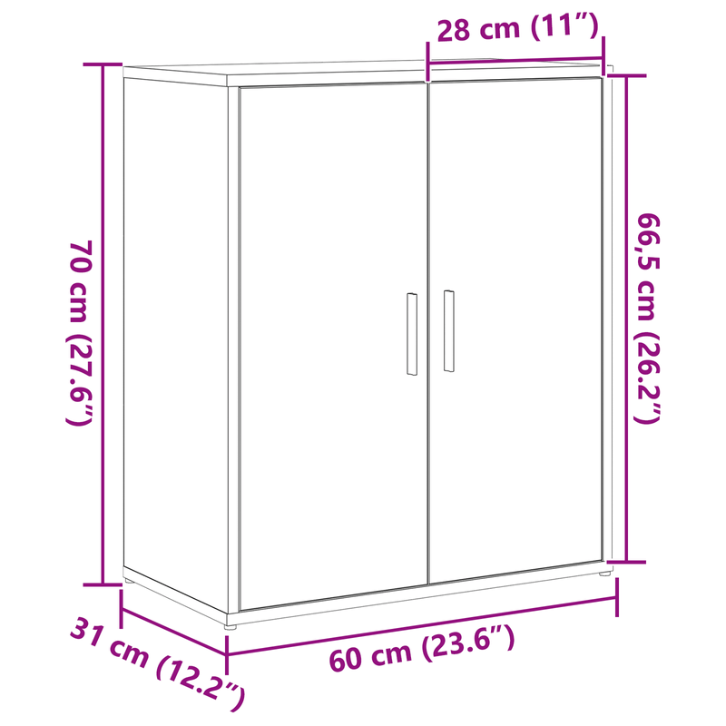 Casa si Gradina - Mobilier - Comode si corpuri - Comode - Bufet cu raft 2 pcs Stejar negru 60 x 31 x 70 cm Lemn compozit - Infinity.ro