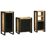 Casa si Gradina - Mobilier - Seturi de mobilier - Seturi baie - Set de mobilier pentru baie 3 pcs Maro Lemn de mango solid - Infinity.ro