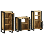 Casa si Gradina - Mobilier - Seturi de mobilier - Seturi baie - Set de mobilier pentru baie 3 pcs Maro Lemn de mango solid - Infinity.ro
