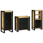 Casa si Gradina - Mobilier - Seturi de mobilier - Seturi baie - Set de mobilier pentru baie 3 pcs Maro Lemn de mango solid - Infinity.ro