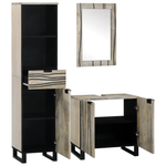 Casa si Gradina - Mobilier - Seturi de mobilier - Seturi baie - Set de mobilier pentru baie 3 pcs Alb 38 x 33 x 160 cm - Infinity.ro