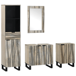 Casa si Gradina - Mobilier - Seturi de mobilier - Seturi baie - Set de mobilier pentru baie 4 pcs Maro Nuc 38 x 33 x 160 cm - Infinity.ro