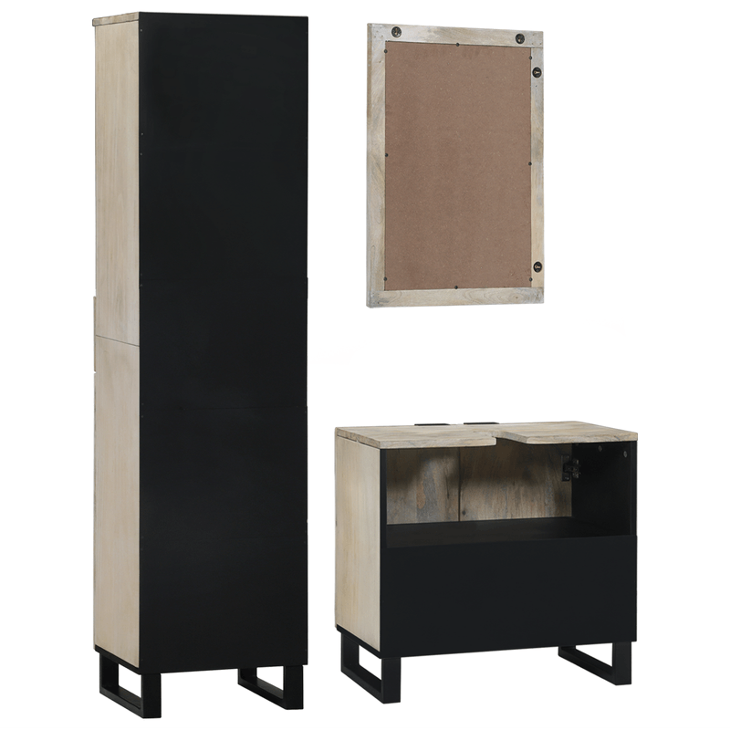 Casa si Gradina - Mobilier - Seturi de mobilier - Seturi baie - Set de mobilier pentru baie 3 pcs Alb 38 x 33 x 160 cm - Infinity.ro