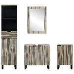 Casa si Gradina - Mobilier - Seturi de mobilier - Seturi baie - Set de mobilier pentru baie 4 pcs Maro Nuc 38 x 33 x 160 cm - Infinity.ro