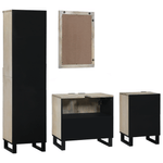 Casa si Gradina - Mobilier - Seturi de mobilier - Seturi baie - Set de mobilier pentru baie 4 pcs Maro Nuc 38 x 33 x 160 cm - Infinity.ro