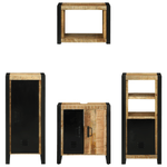 Casa si Gradina - Mobilier - Seturi de mobilier - Seturi baie - Set de mobilier pentru baie 4 pcs Maro Lemn de mango solid - Infinity.ro