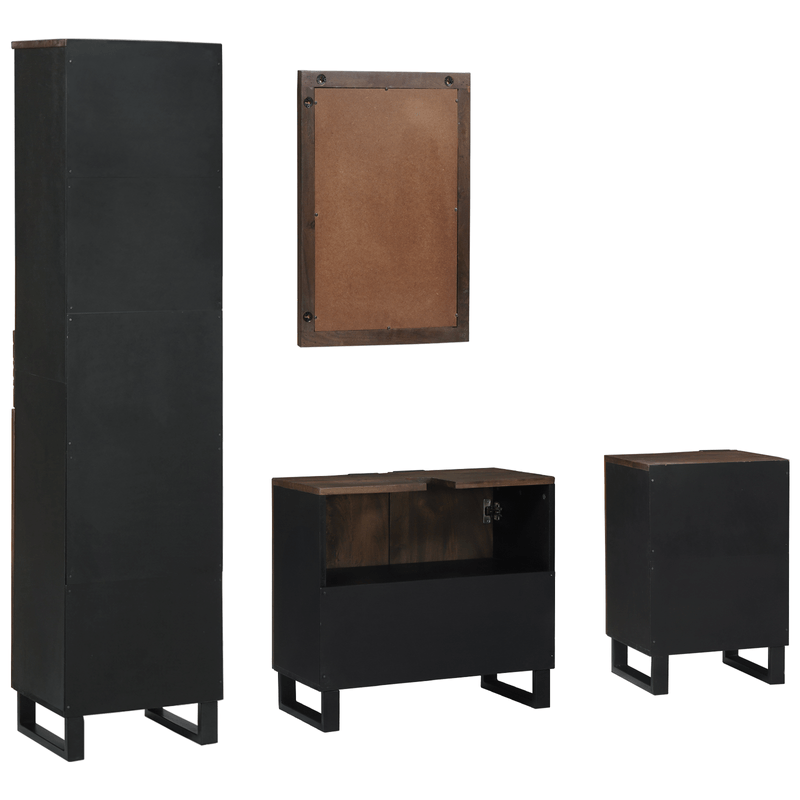 Casa si Gradina - Mobilier - Seturi de mobilier - Seturi baie - Set de mobilier pentru baie 4 pcs Alb 38 x 33 x 160 cm - Infinity.ro