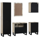 Casa si Gradina - Mobilier - Seturi de mobilier - Seturi baie - Set de mobilier pentru baie 5 pcs Maro Nuc 38 x 33 x 160 cm - Infinity.ro