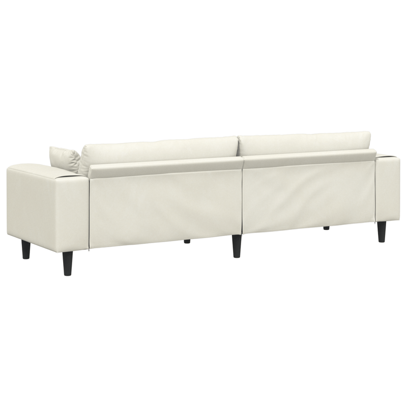 Casa si Gradina - Mobilier - Canapele si coltare - Canapele - Canapea din catifea cu perna cu perna Crem 208 cm Catifea - Infinity.ro