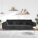 Casa si Gradina - Mobilier - Canapele si coltare - Canapele - Canapea din catifea cu perna cu perna Negru 208 cm Catifea - Infinity.ro