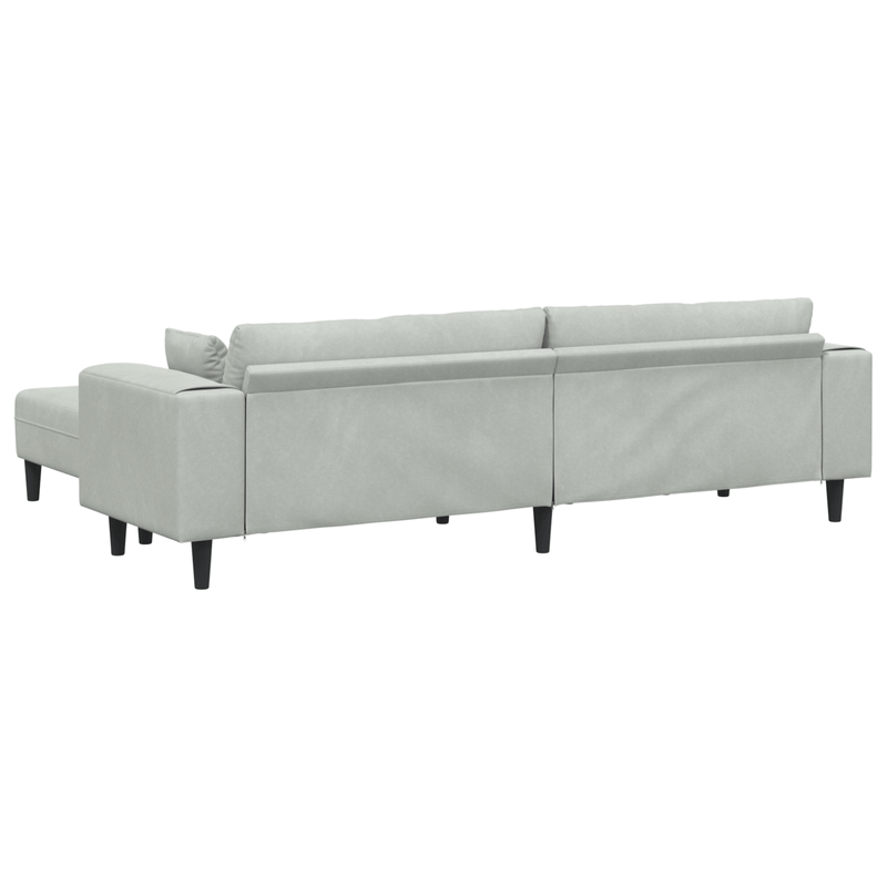 Casa si Gradina - Mobilier - Canapele si coltare - Canapele - Canapea din catifea cu perna cu perna 3 pcs Gri deschis 208 cm Catifea - Infinity.ro