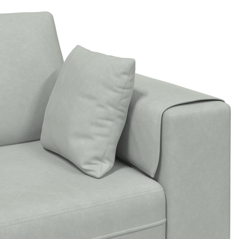 Casa si Gradina - Mobilier - Canapele si coltare - Canapele - Canapea din catifea cu perna cu perna 3 pcs Gri deschis 208 cm Catifea - Infinity.ro