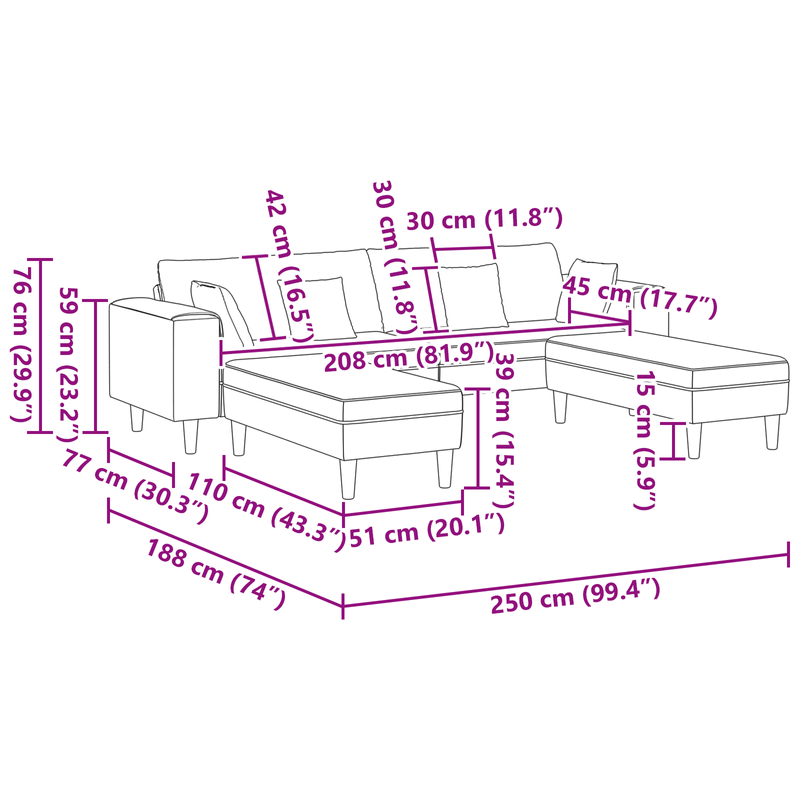 Casa si Gradina - Mobilier - Canapele si coltare - Canapele - Canapea din catifea cu perna cu perna 3 pcs Gri deschis 208 cm Catifea - Infinity.ro