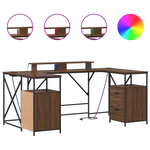 Casa si Gradina - Mobilier - Mese si birouri - Birouri - Birou cu sertar cu depozitare Stejar 182 x 101 x 87.5 cm Lemn compozit - Infinity.ro