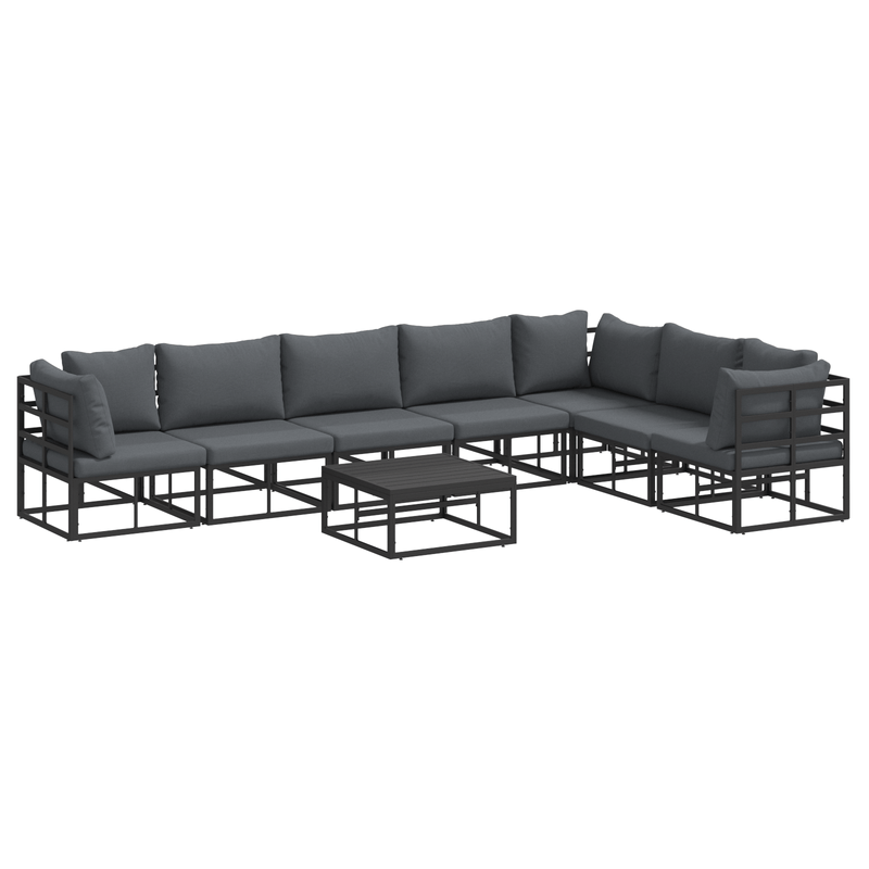 Casa si Gradina - Gradina si terasa - Mobilier exterior - Seturi mobila gradina - Set de canapele pentru gradina 8 pcs Negru 70 x 70 x 32 cm - Infinity.ro