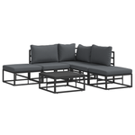 Casa si Gradina - Gradina si terasa - Mobilier exterior - Seturi mobila gradina - Set de canapele pentru gradina 6 pcs Negru 70 x 70 x 32 cm - Infinity.ro